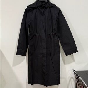 Uniqlo U High Neck Women’s Black Trench Coat with Hood Small